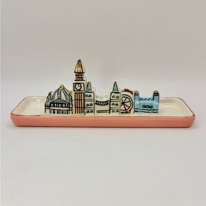 Anthropologie Skyline Cityscape London Ceramic Trinket Jewelry Dish